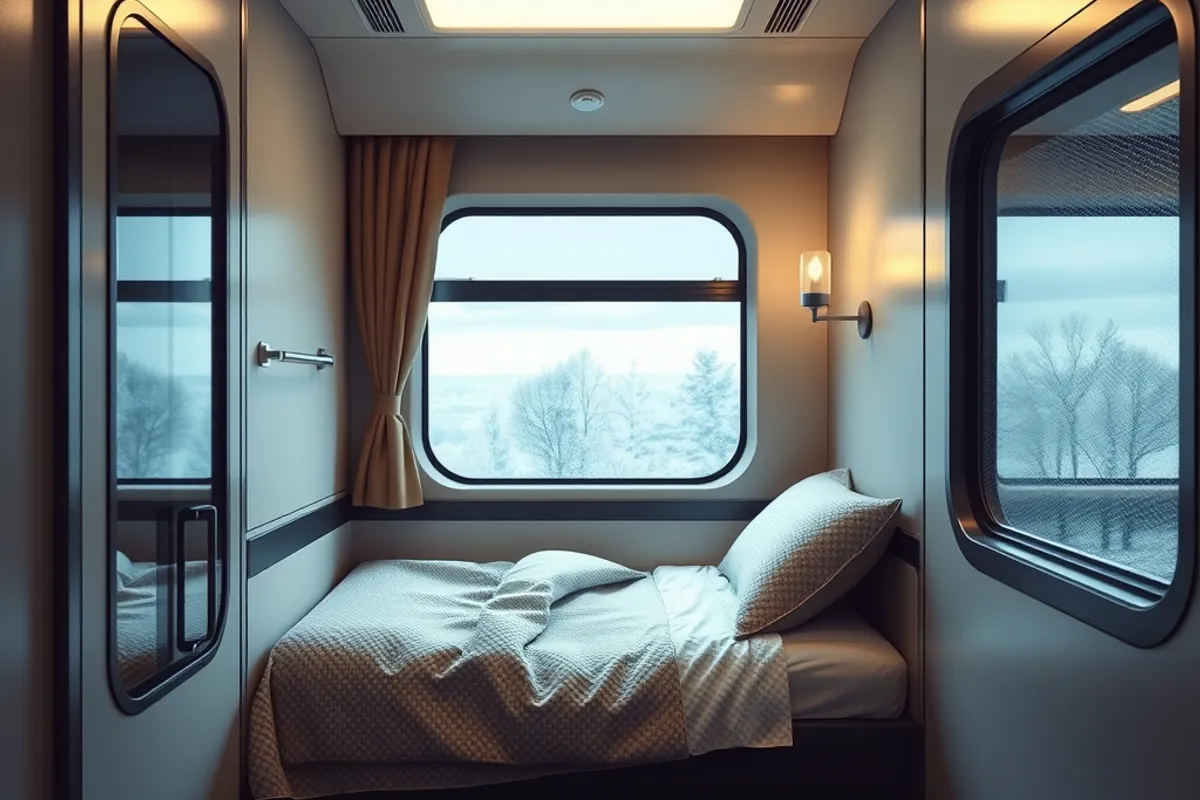 A private cabin with a made bed is the whole reason to take the night train.